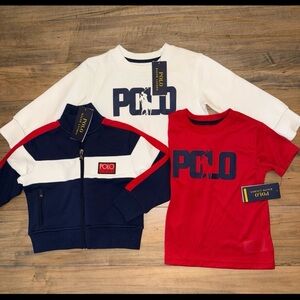 Polo Ralph Lauren boys size 2t. Sweatshirts and shirt. New